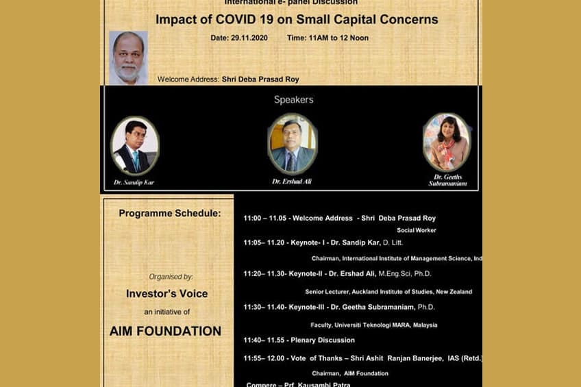 INTERNATIONAL E-SEMINAR - "IMPACTS OF COVID 19 ON SMALL CAPITAL CONCERNS"